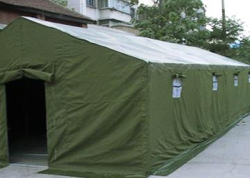 Prueba de la putrefacción de la tienda del ejército de la lona de la tela del PVC del refugiado con el fuerte viento resistente