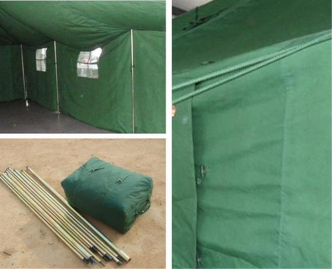 Prueba de la putrefacción de la tienda del ejército de la lona de la tela del PVC del refugiado con el fuerte viento resistente