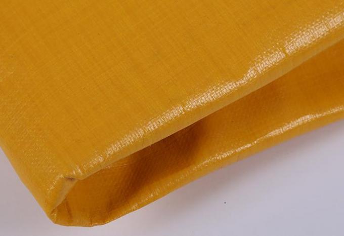 Prenda impermeable amarilla/anaranjada gruesa 800D de la hoja de la lona del PE para los materiales de embalaje