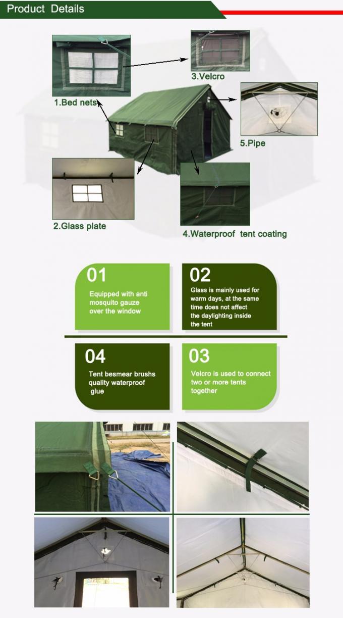 × militar los 4.4m del top los 4.6m del tejado de la tienda del ejército del refugio del alivio para el desastre de la emergencia