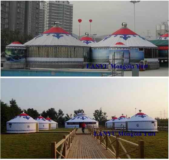 Tienda de lujo de Yurt Ger del mongolian del partido al aire libre de la bÃ³veda
